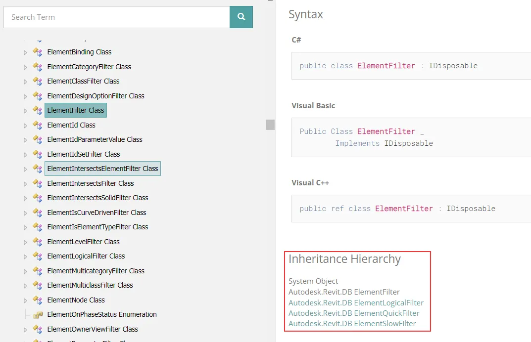 Класс ElementFilter